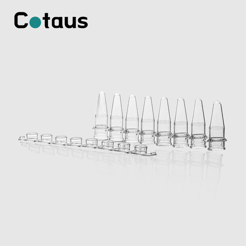 0.2ml Deursigtige PCR 8-strook buise